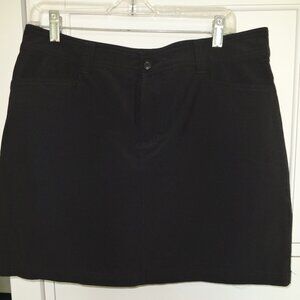 Eddie Bauer Black Zip Up Skort, Size 10